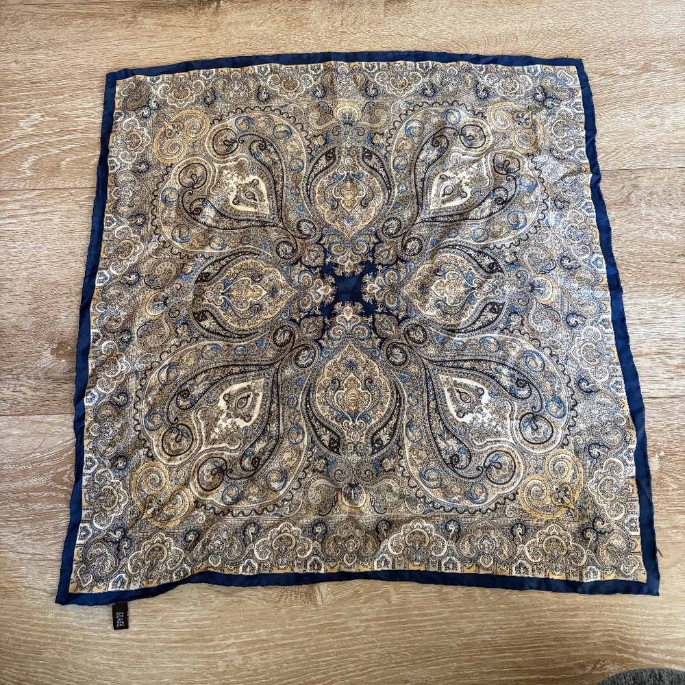 100% Silk Square Scarf Made In Venice, Italy